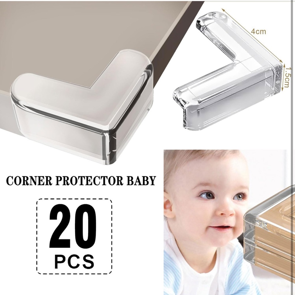NWT Clear Furniture Corner Guard & Edge Safety Bumpers Table Edges Sharp Corners